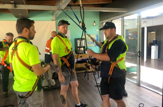 Work Safely at Heights training for the WB6 team